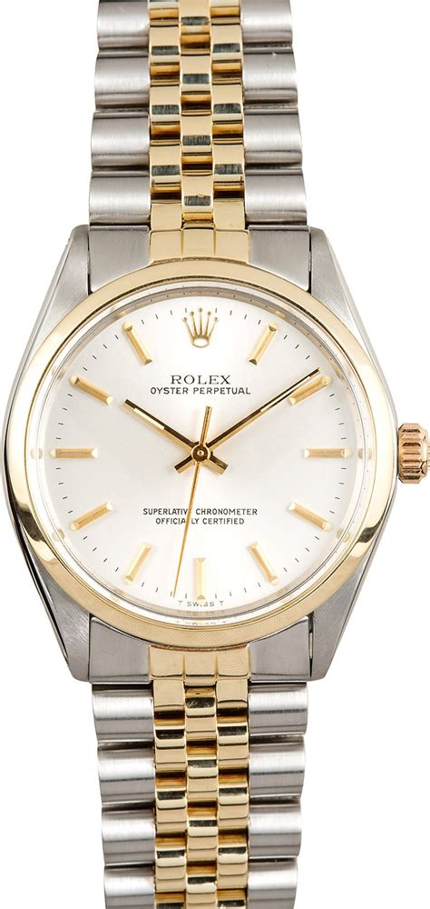 rolex two tone oyster perpetual